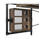 Writing Desk with Industrial Style and 3 Tier Sleek Side Shelves Oak Brown BM251386