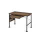 Writing Desk with Industrial Style and 3 Tier Sleek Side Shelves Oak Brown BM251386