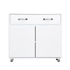 Server with 2 Door Storage and 1 Drawer, White By Casagear Home