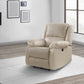 Leatherette Power Recliner Sofa with Pillow Top Armrests Beige By Casagear Home BM252364