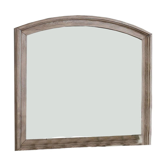 Dorian Mirror | Curved Top Frame | Weathered Look | 30 x 36