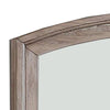 Mirror with Curved Top Frame and Weathered Look Gray By Casagear Home BM252402