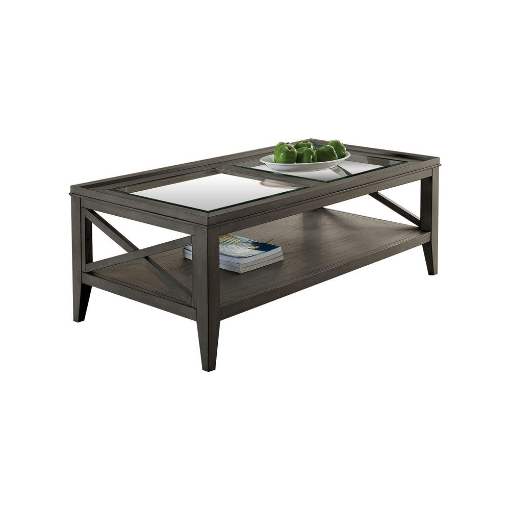 Luxe Coffee Table | Tapered Legs | 42" | Gray