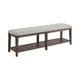 Luxe Bench | Tufted Seat | Open Shelf | Beige | 48"