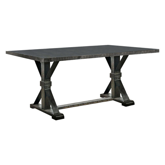 Vera Dining Table | Trestle Base | Antique Black
