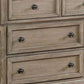 Dresser with 1 Hidden Drawer and Weathered Look Gray By Casagear Home BM252503