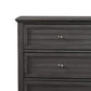 Chest with 4 Drawers and Metal Pulls Gray By Casagear Home BM252508