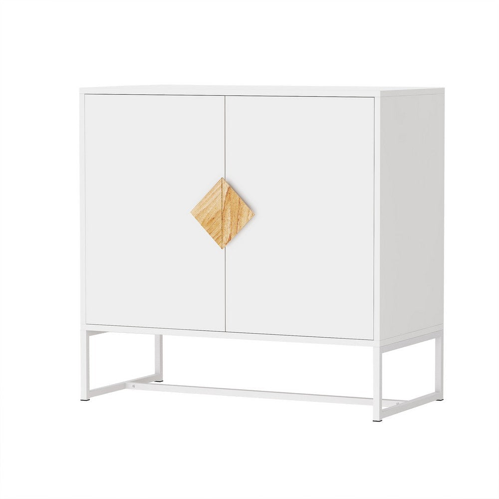Opal Sideboard | 2 Door | Diamond Pull Handles | White