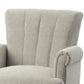 Accent Chair with Fabric Upholstery and Channel Tufting, Cream By Casagear Home