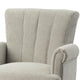 Luxe Accent Chair | Channel Tufting | Fabric Upholstery | Cream