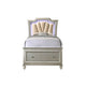 Full Bed with 1 Drawer and Padded Headboard Champagne Gold BM252717