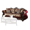 Vivian Sofa | Paisley Fabric | Ornate Details | Red & Brown | 82"