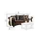 Sofa with Damask Pattern and Rolled Arms Brown By Casagear Home BM252979