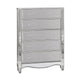 Chest with Crystal Knobs and Mirror Panels, Silver