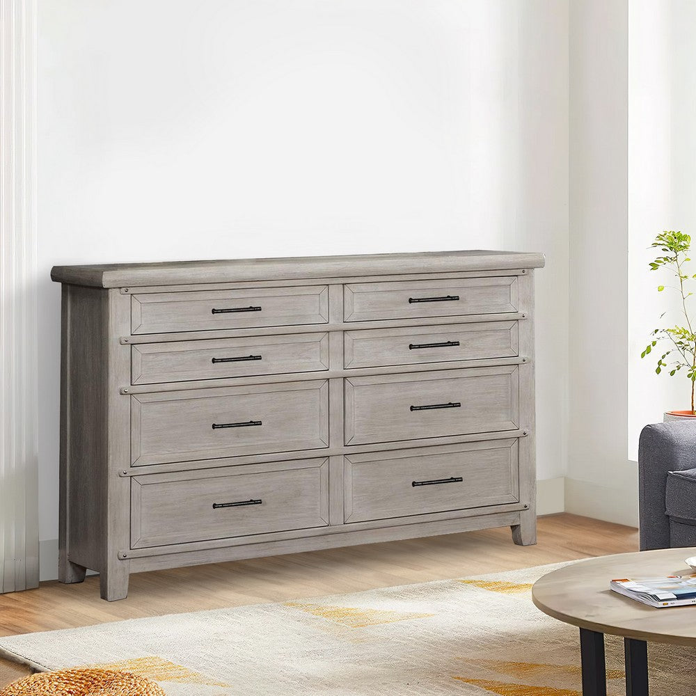 Vivian Dresser | Elegant Pull Handles | Antique White