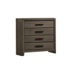 Chest with Black Rectangular Pulls Gray By Casagear Home BM253014