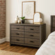 Dorian Dresser | Black Rectangular Pull Handles | Gray