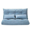 Adjustable Foldable Leisure Futon Sofa with Tufting Blue By Casagear Home BM261469