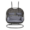 Cora Patio Swing Chair | Wicker Weave | Tubular Stand | Black