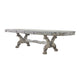 Dining Table with Scrolled Motifs and Claw Feet, Silver
