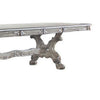 Dining Table with Scrolled Motifs and Claw Feet, Silver