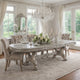 Dining Table with Scrolled Motifs and Claw Feet, Silver