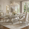 Dining Table with Scrolled Motifs and Claw Feet, Silver