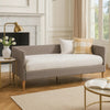 Luna Daybed | Fabric Upholstery | Wood Frame | Dark Gray