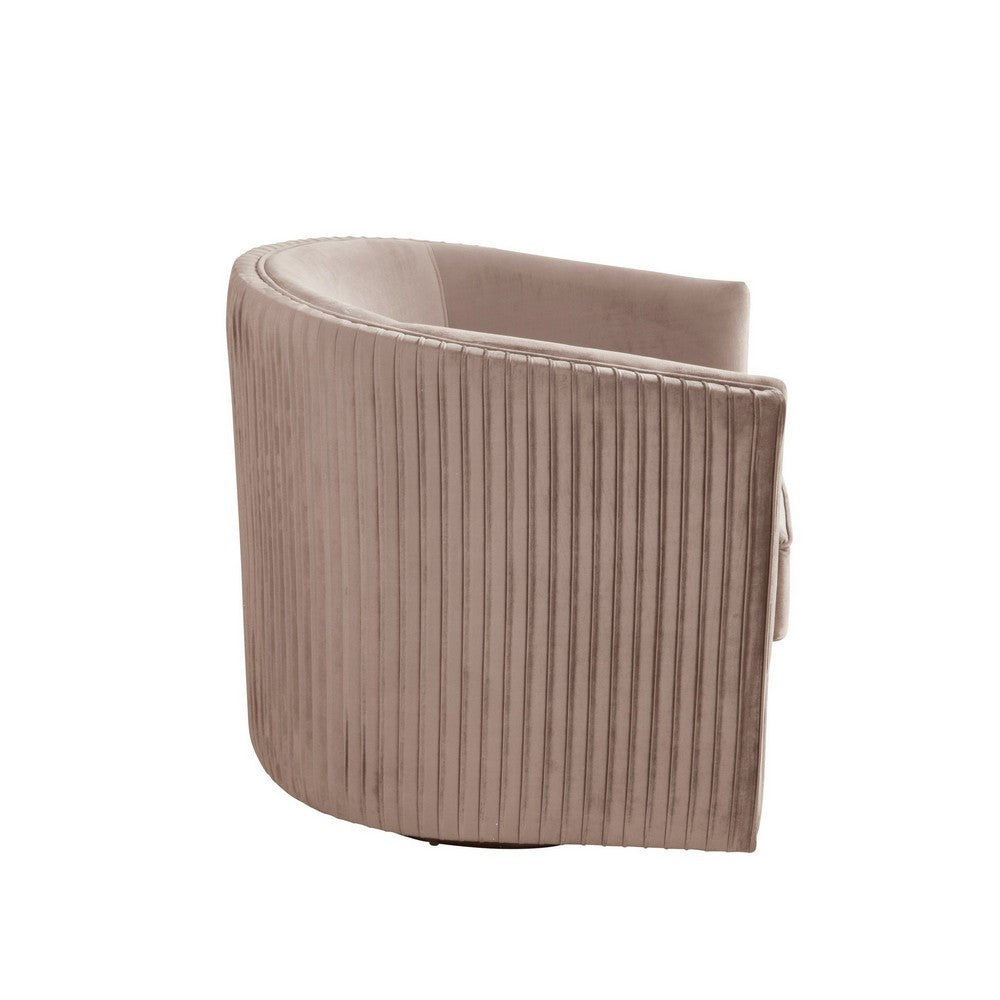 Swivel Chair with Fabric Seat and Curved Back, Light Gray