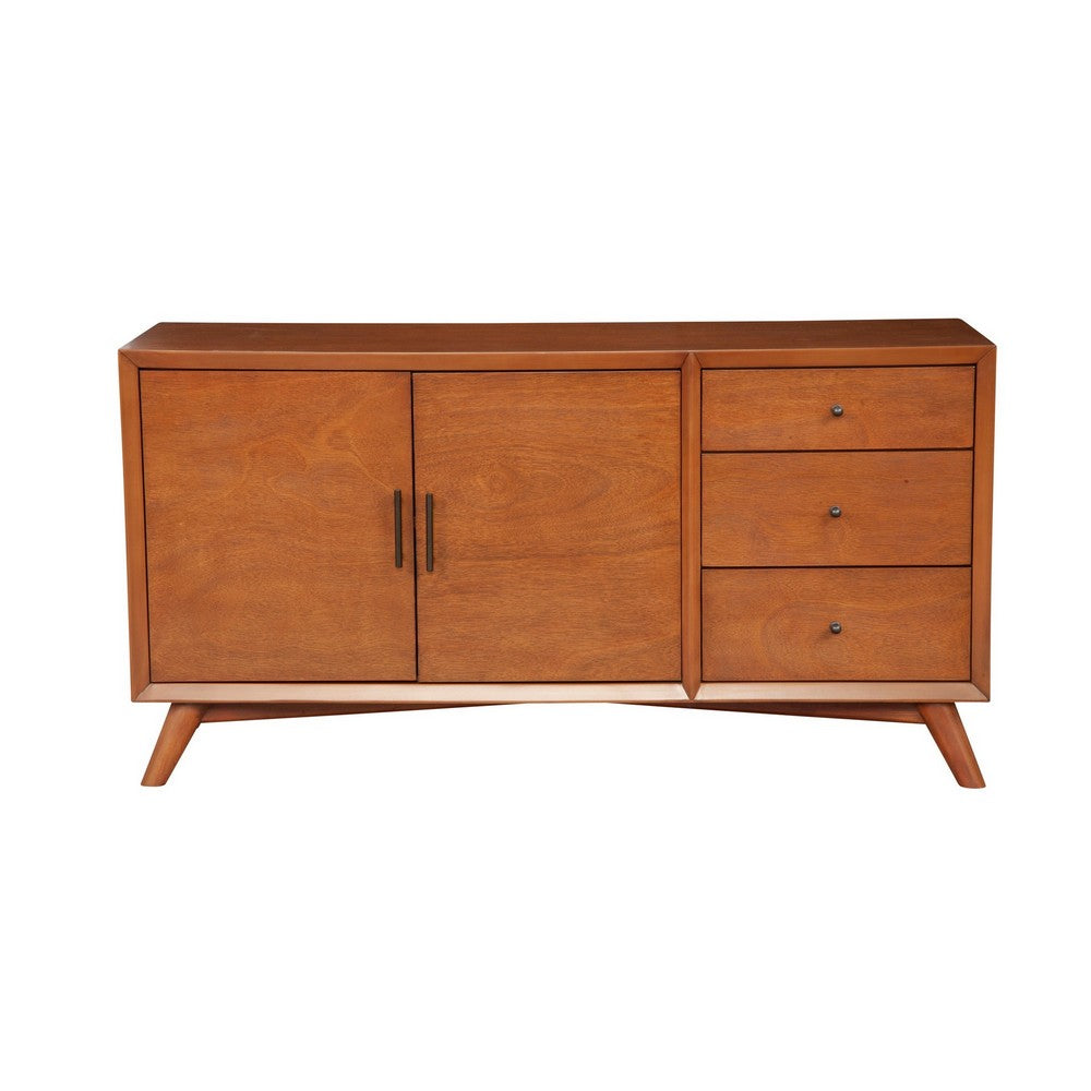 Sideboard with 3 Drawers and 2 Doors, Brown