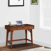 Nova Writing Desk | 2 Drawers | Angled Legs | Brown