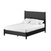 Queen Panel Bed with Rectangular Headboard, Black