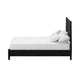 Queen Panel Bed with Rectangular Headboard, Black