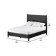 Queen Panel Bed with Rectangular Headboard, Black