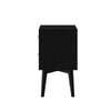 Nightstand with 2 Drawers and Angled Legs, Black