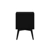 Nightstand with 2 Drawers and Angled Legs, Black
