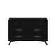 Dresser with 7 Drawers and Angled Legs, Black
