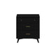 Chest with 3 Drawers and Angled Legs, Black