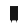 Chest with 3 Drawers and Angled Legs, Black
