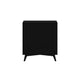 Chest with 3 Drawers and Angled Legs, Black