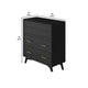 Chest with 4 Drawers and Pull Out Tray, Black