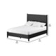 Full Panel Bed with Rectangular Headboard, Black