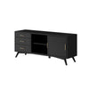 TV Console with 1 Door Cabinet and 3 Drawers, Black
