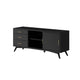 TV Console with 1 Door Cabinet and 3 Drawers, Black