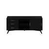 TV Console with 1 Door Cabinet and 3 Drawers, Black
