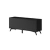 TV Console with 1 Door Cabinet and 3 Drawers, Black