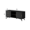 TV Console with 1 Door Cabinet and 3 Drawers, Black