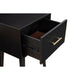 End Table with 1 Drawer and Angled Legs, Black