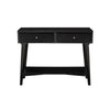 Console Table with 2 Drawers and Angled Legs, Black