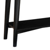 Console Table with 2 Drawers and Angled Legs, Black